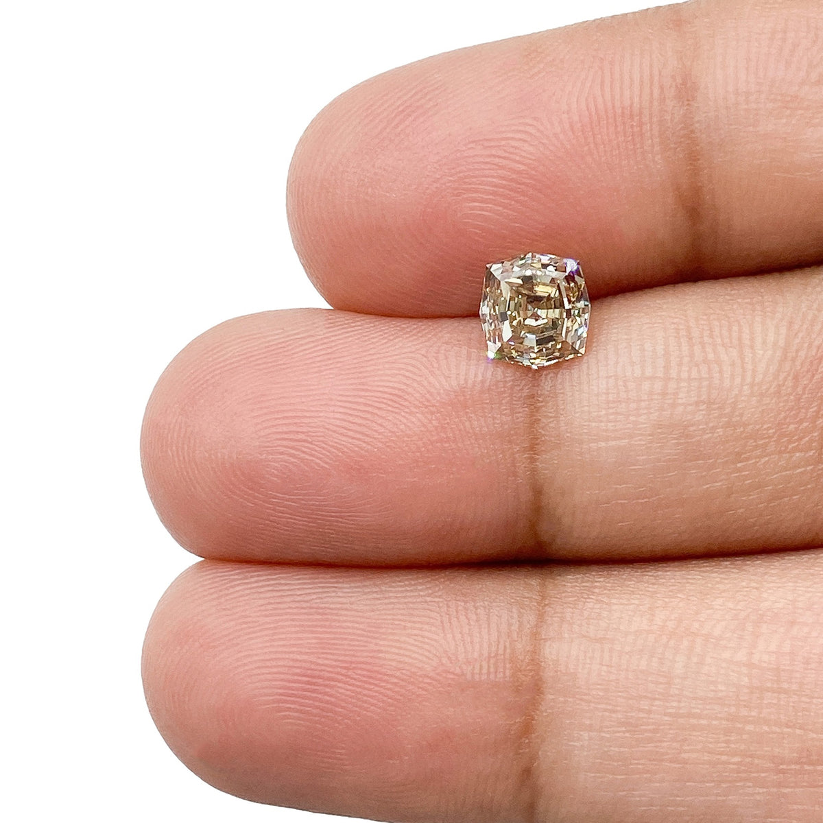 1.01ct | Champagne VVS Cushion Shape Step Cut Diamond - Modern Rustic Diamond