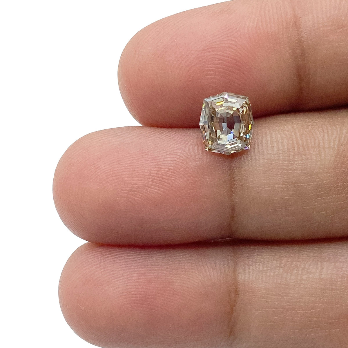 1.57ct | Champagne VS Octagonal Shape Step Cut Diamond - Modern Rustic Diamond
