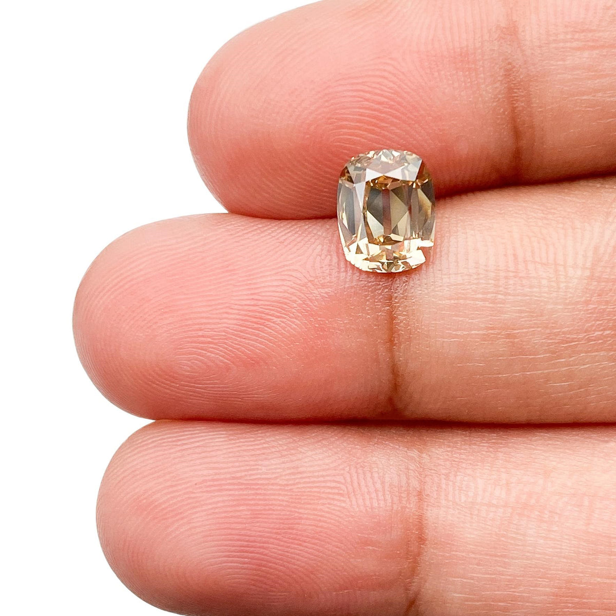 1.52ct | Champagne VS1 Cushion Shape Old Mine Cut Diamond (GIA) - Modern Rustic Diamond