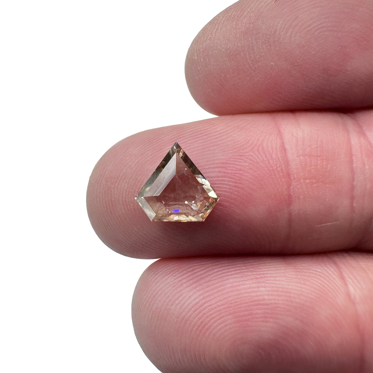 1.72ct | Champagne SI Shield Shape Rose Cut Diamond - Modern Rustic Diamond