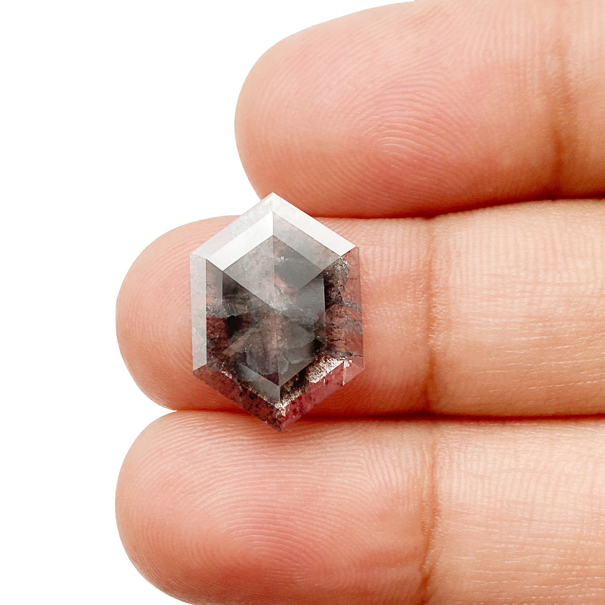 2.41ct | Rustic  Hexagon Shape Rose Cut Diamond - Modern Rustic Diamond