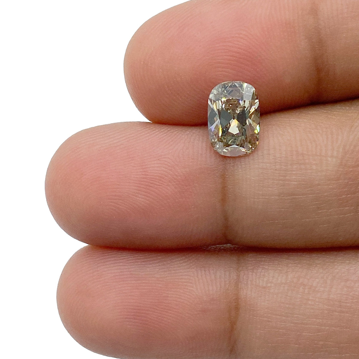1.28ct | Champagne SI Cushion Shape Old Mine Cut Diamond - Modern Rustic Diamond