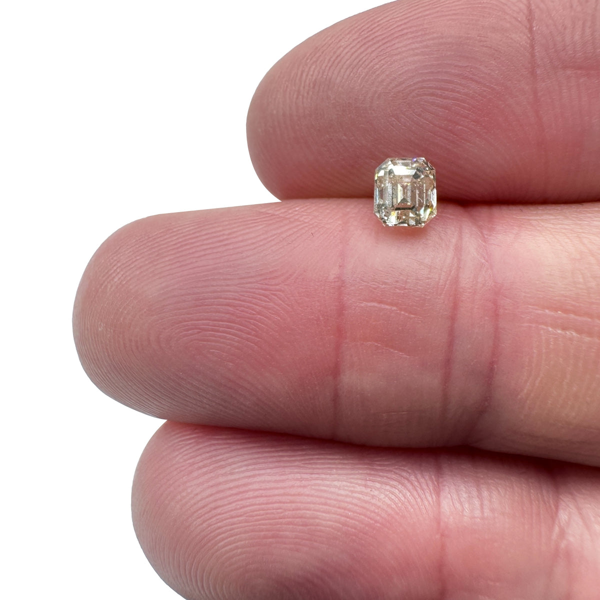 0.71ct | Champagne SI Emerald Shape Step Cut Diamond - Modern Rustic Diamond