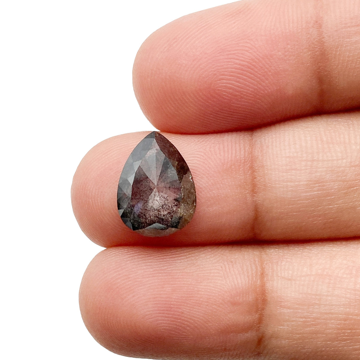 2.76ct | Rustic Pear Shape Rose Cut Diamond - Modern Rustic Diamond