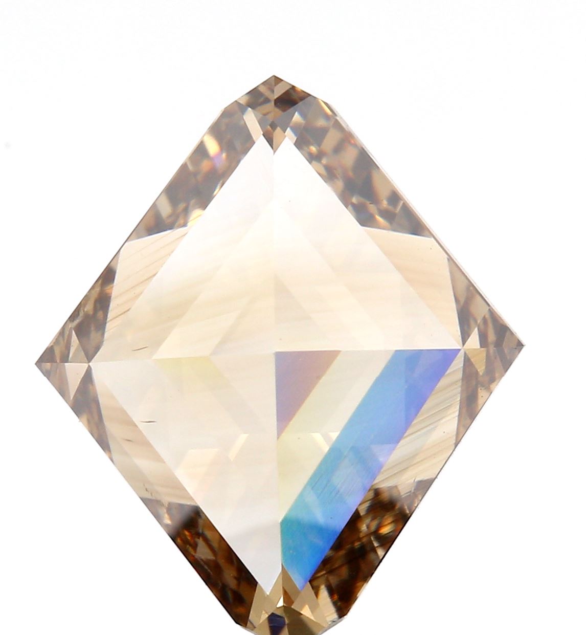 3.25ct | Cognac VS Lozenge Shape Brilliant Cut Diamond - Modern Rustic Diamond