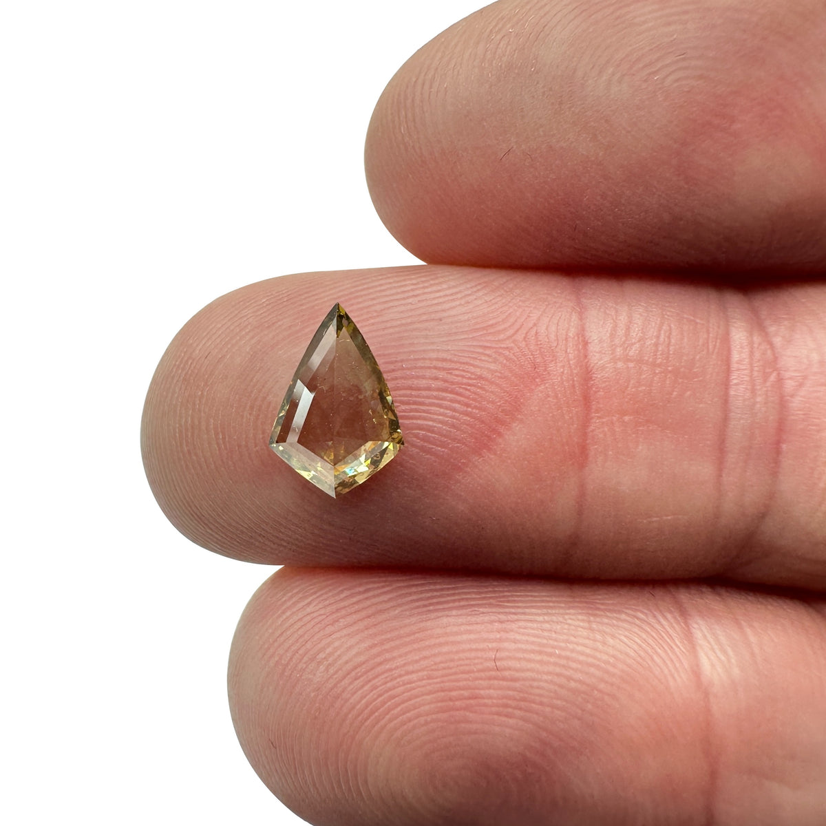 1.10ct | Champagne VS Kite Shape Rose Cut Diamond - Modern Rustic Diamond