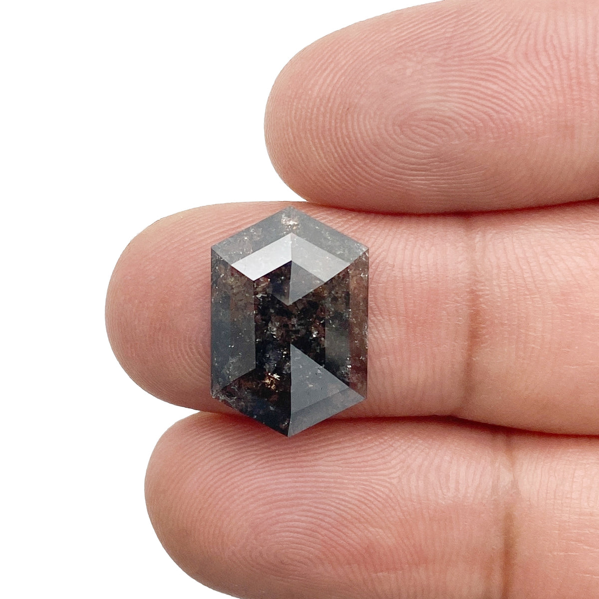 4.70ct | Rustic Hexagon Shape Rose Cut Diamond - Modern Rustic Diamond