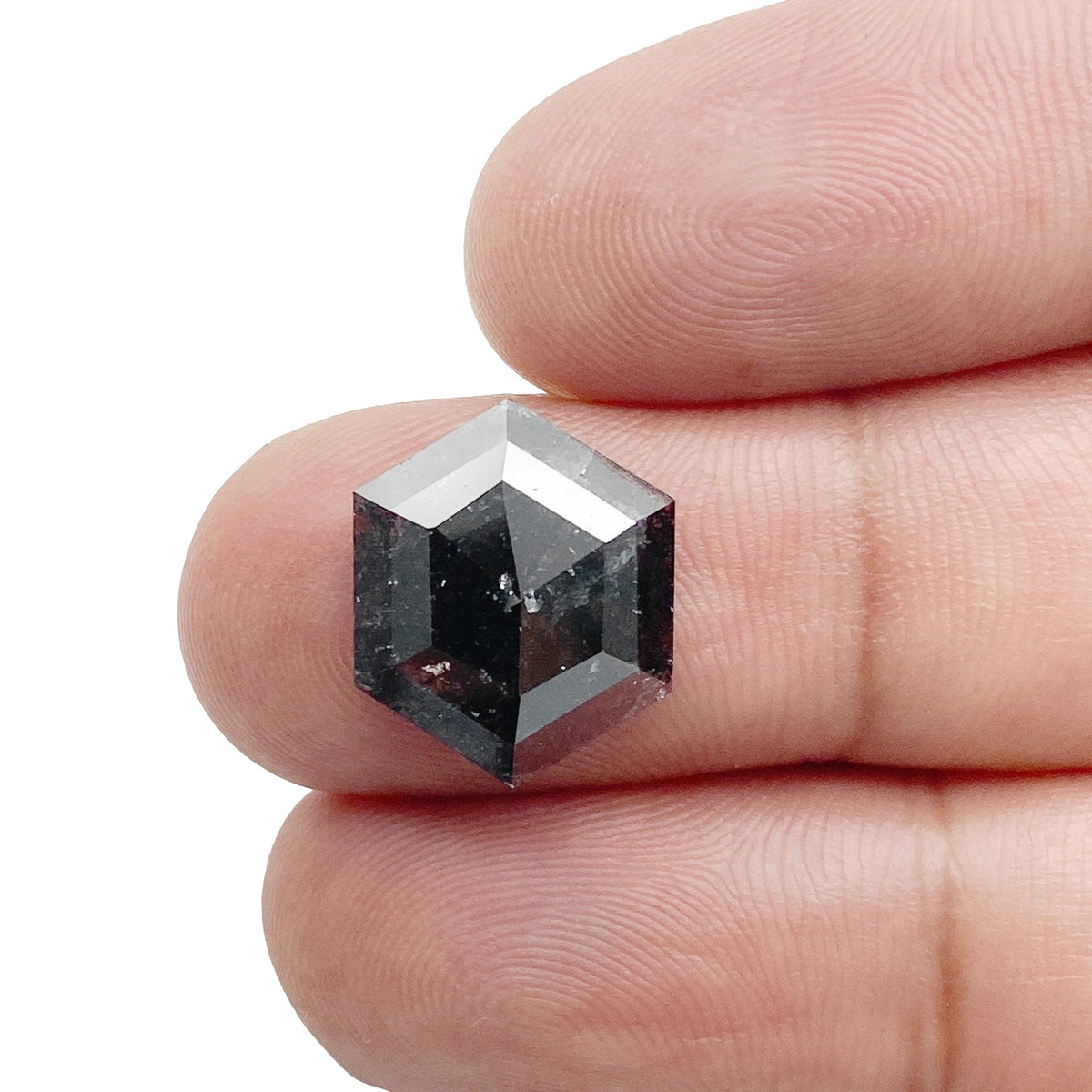 4.34ct | Rustic Hexagon Shape Rose Cut Diamond - Modern Rustic Diamond