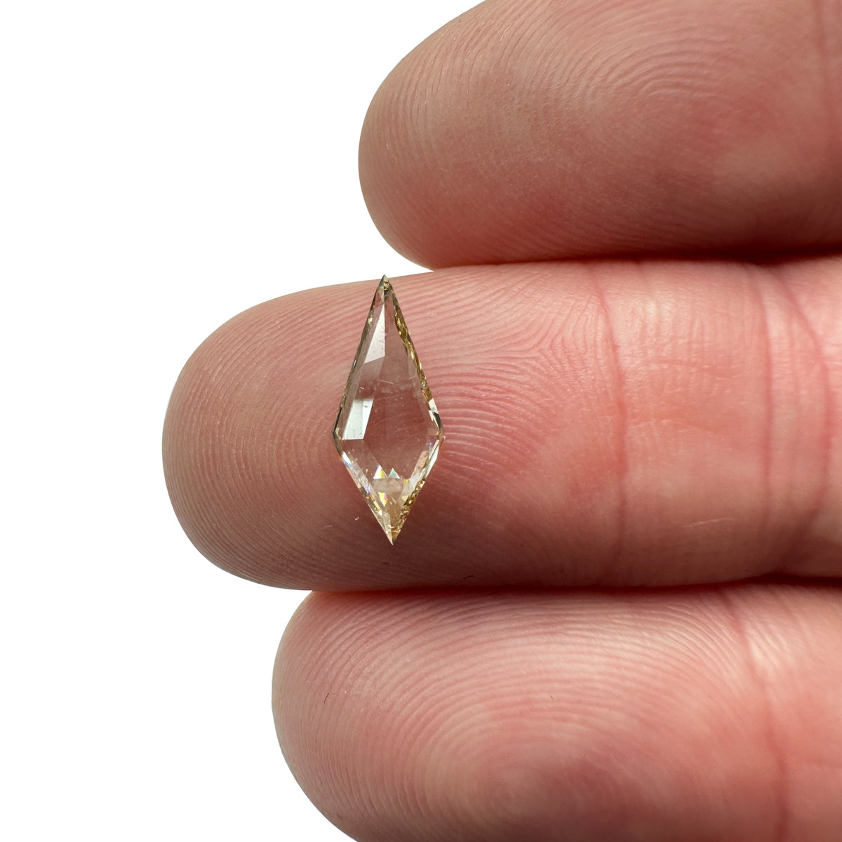 1.02ct | Champagne VVS Kite Shape Rose Cut Diamond - Modern Rustic Diamond
