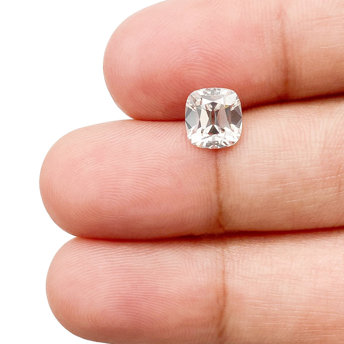1.51ct | K/VVS2 Cushion Shape Old Mine Cut Diamond (GIA) - Modern Rustic Diamond