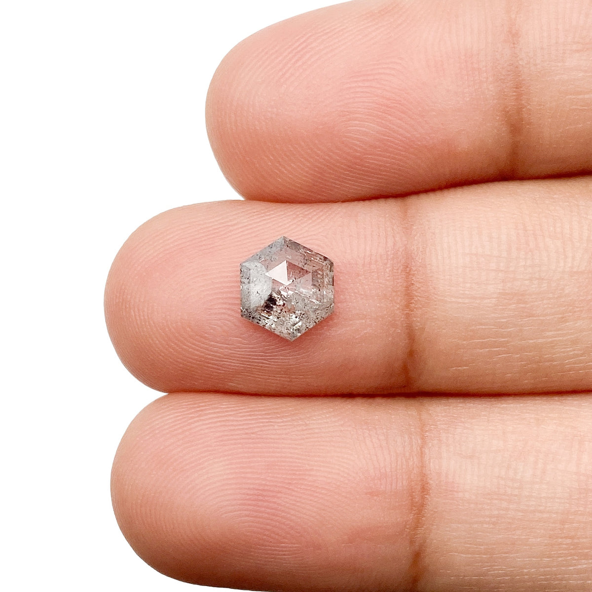 0.98ct | Rustic  Hexagon Shape Rose Cut Diamond - Modern Rustic Diamond