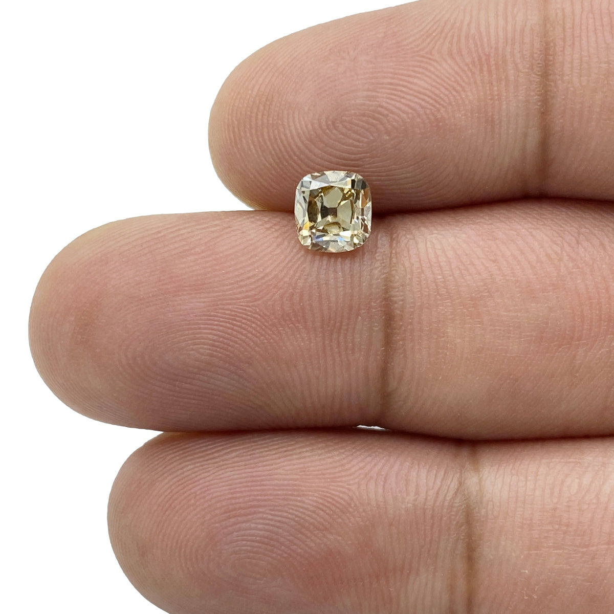 1.01ct | Champagne VVS Cushion Shape Old Mine Cut Diamond - Modern Rustic Diamond