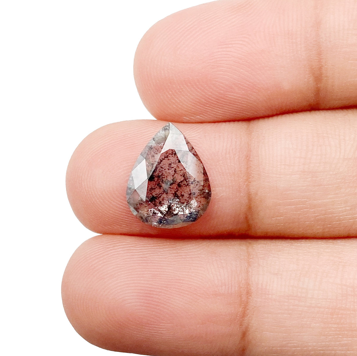 2.24ct | Rustic Pear Shape Rose Cut Diamond - Modern Rustic Diamond