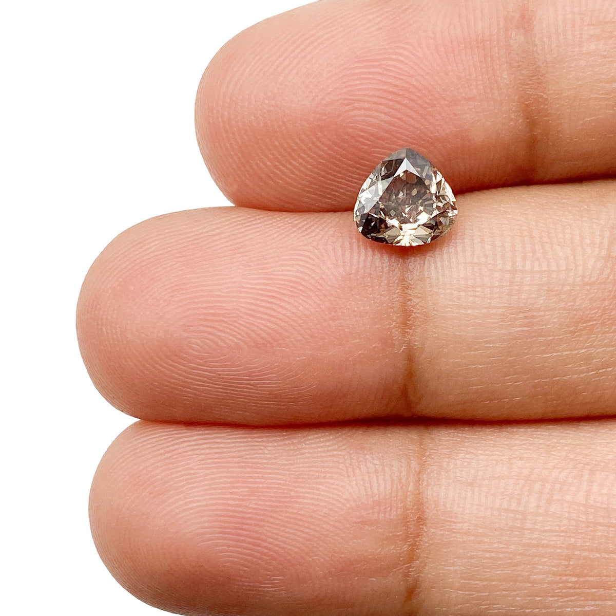 1.03ct | Champagne SI Pear Shape Brilliant Cut Diamond - Modern Rustic Diamond