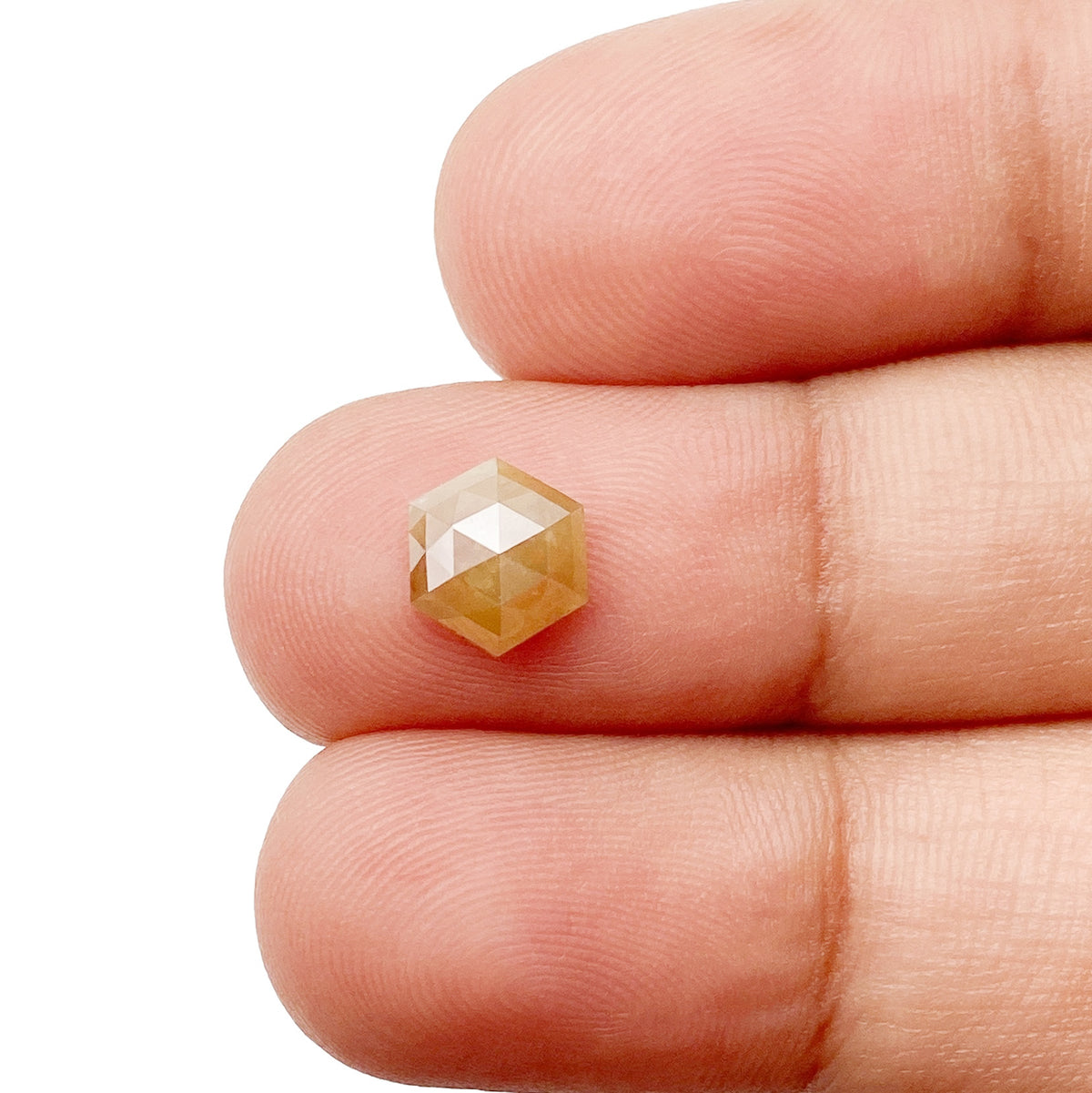 1.16ct | Rustic  Hexagon Shape Rose Cut Diamond - Modern Rustic Diamond