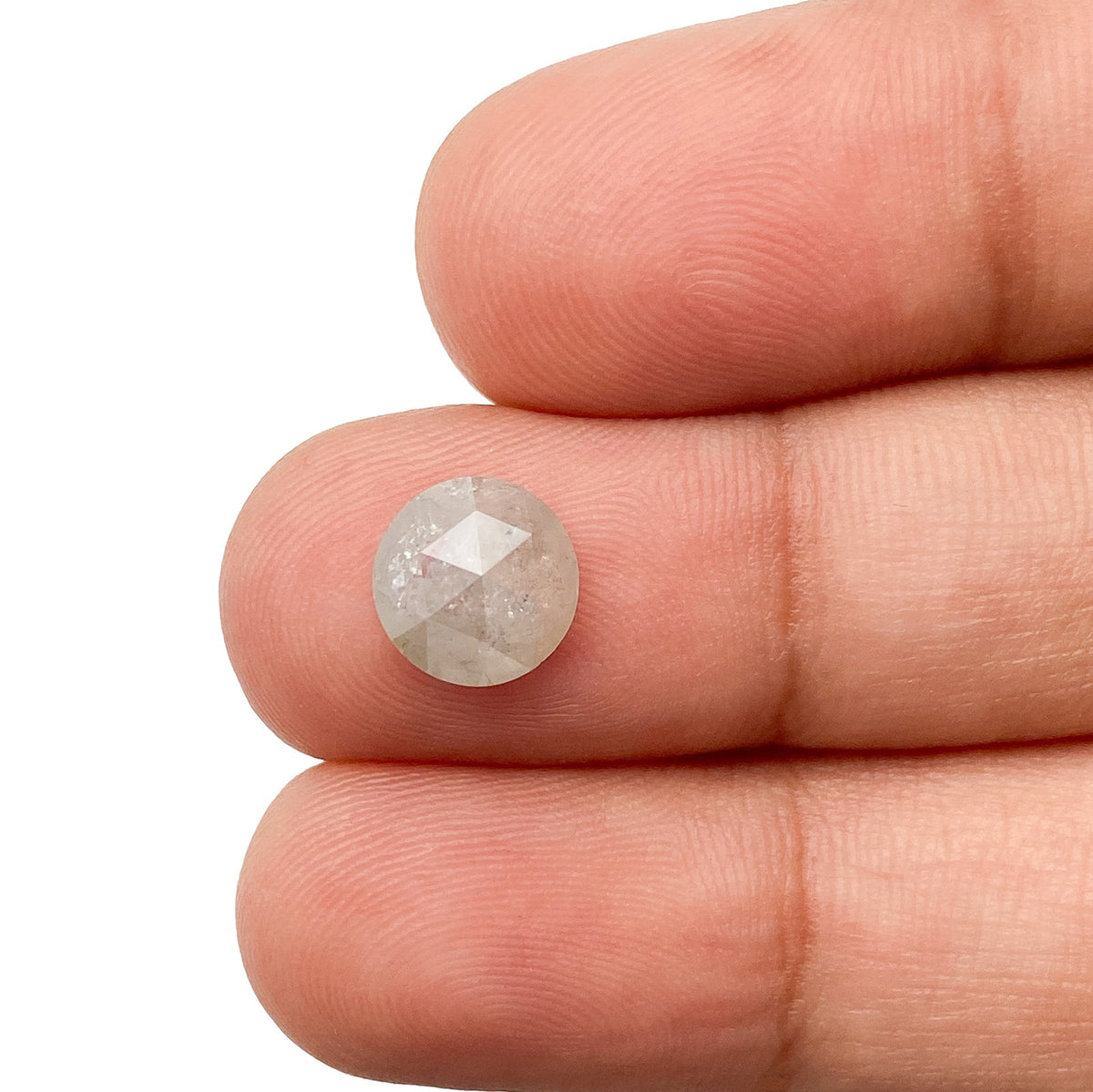 1.46ct | Salt & Pepper Round Shape Brilliant Cut Diamond - Modern Rustic Diamond