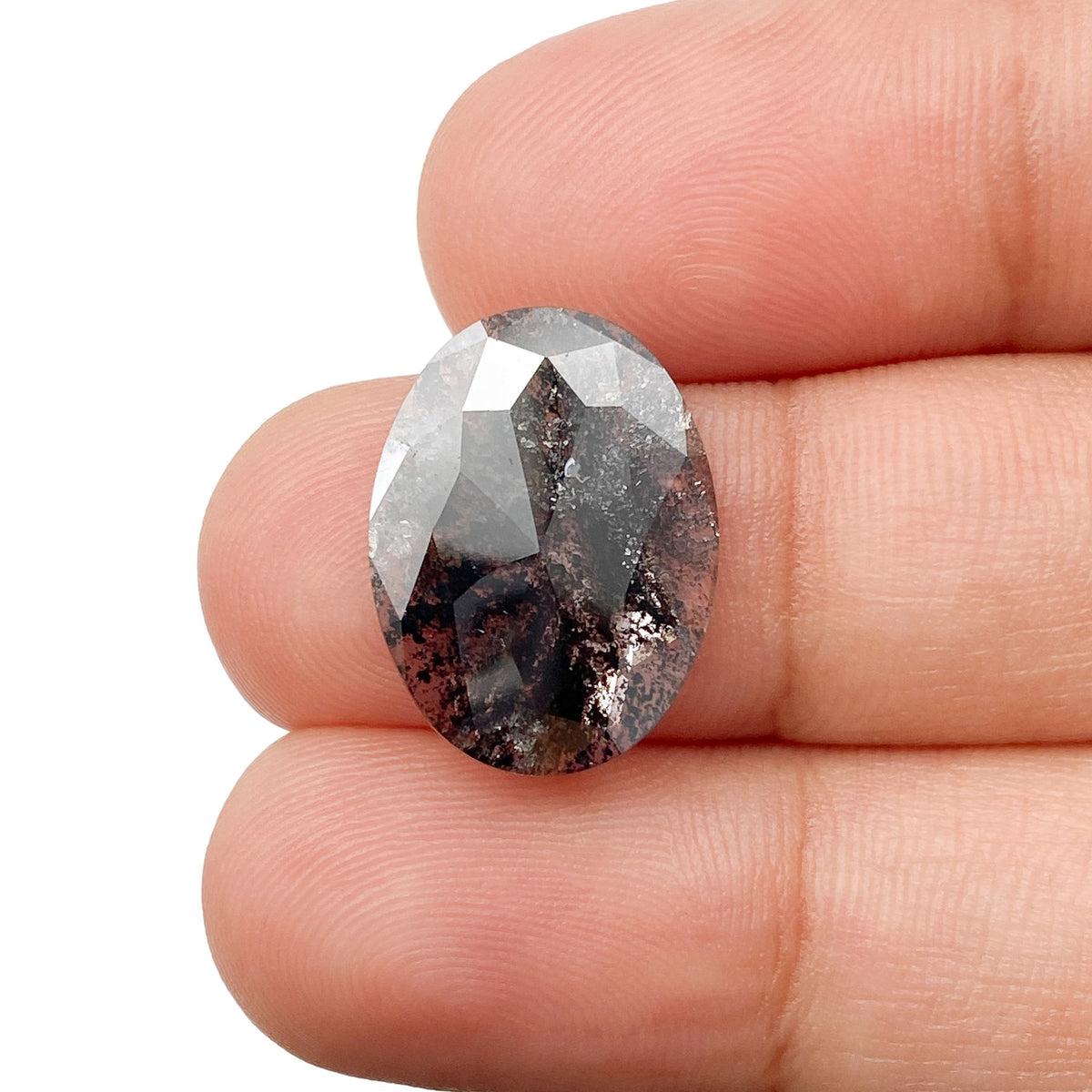3.25ct | Rustic Oval Shape Rose Cut Diamond - Modern Rustic Diamond