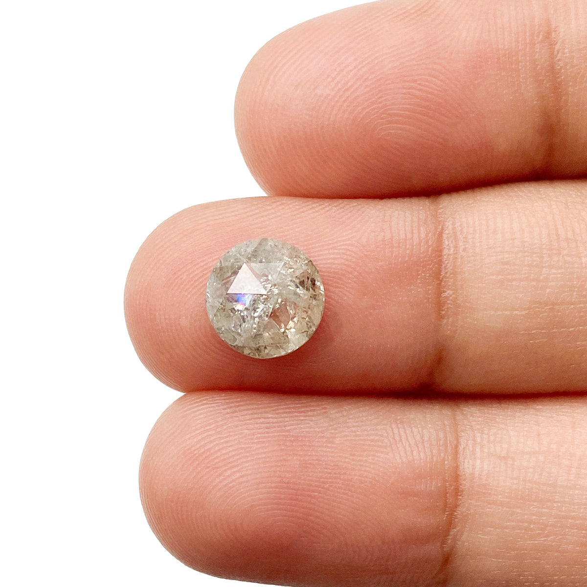 1.61ct | Rustic  Round Shape Rose Cut Diamond - Modern Rustic Diamond