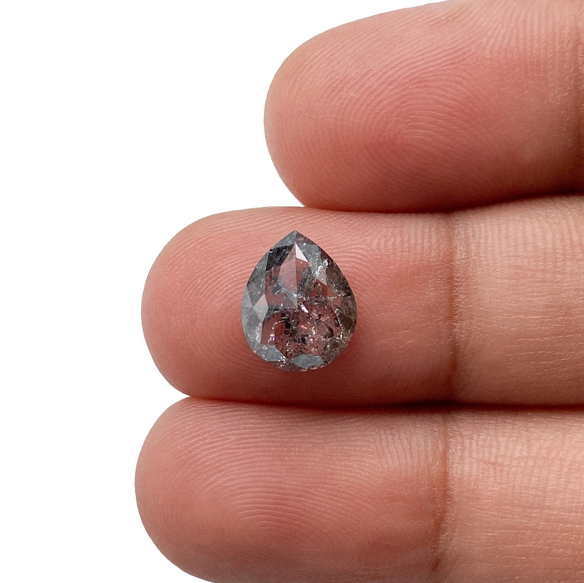 1.73ct | Rustic Pear Shape Rose Cut Diamond - Modern Rustic Diamond