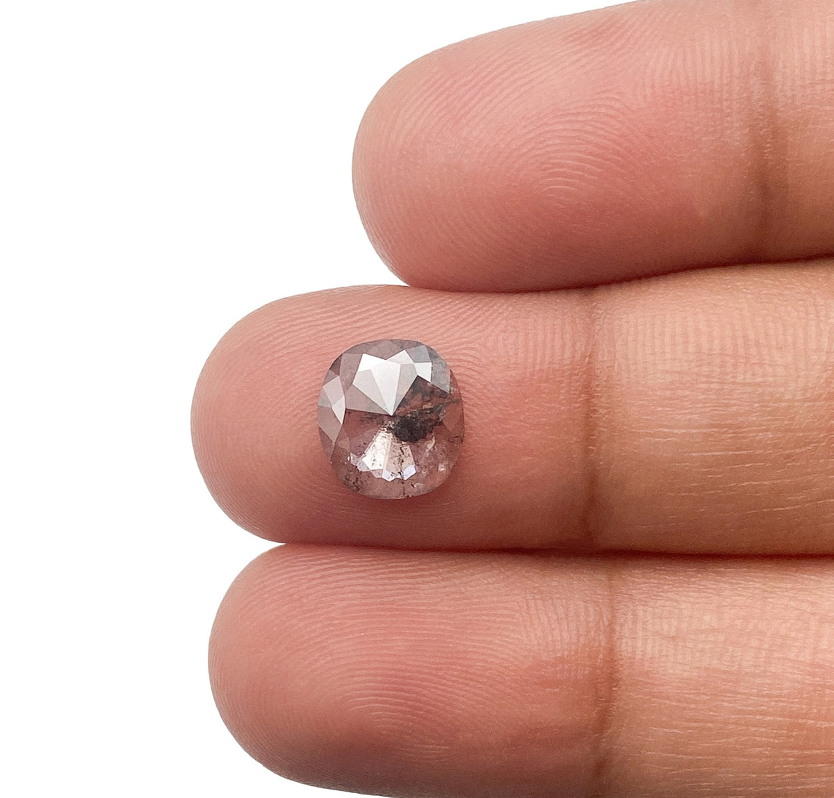 0.89ct | Rustic Cushion Shape Rose Cut Diamond - Modern Rustic Diamond