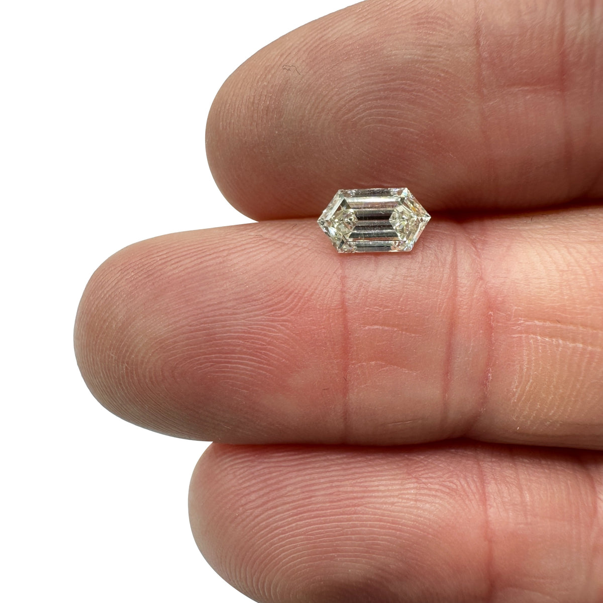 0.79ct | Light Color VS Hexagon Shape Brilliant Cut Diamond - Modern Rustic Diamond