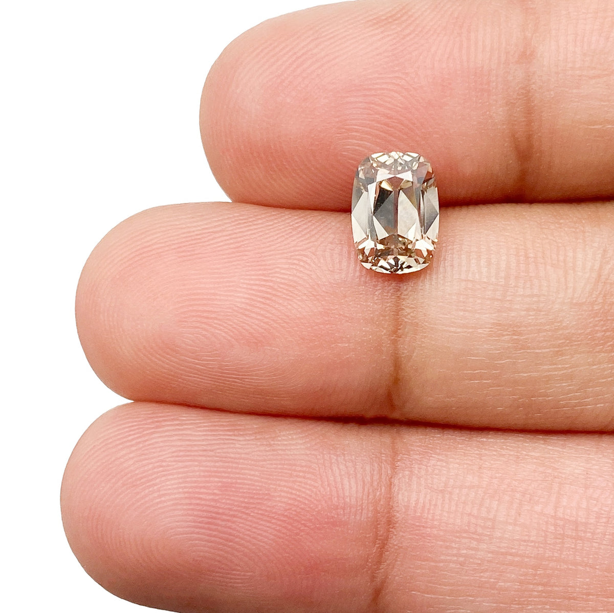 1.23ct | Fancy Light Yellowish Brown VS1 Cushion Shape Old Mine Cut Diamond (GIA) - Modern Rustic Diamond