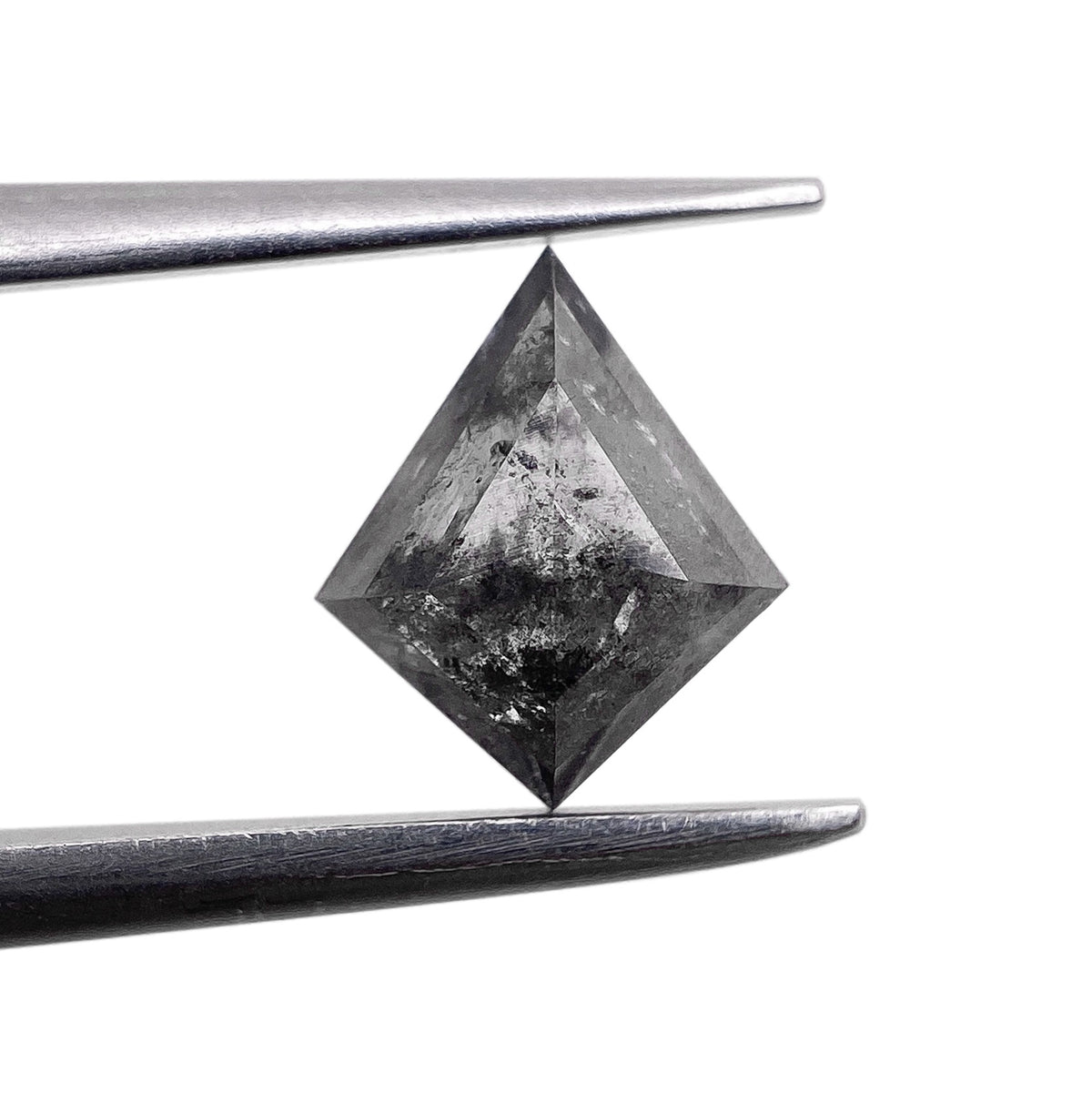 0.76ct | Salt &amp; Pepper Kite Shape Step Cut Diamond - Modern Rustic Diamond