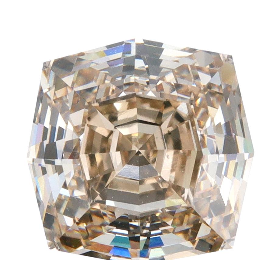 3.01ct | Champagne VS Octagonal Shape Step Cut Diamond-Modern Rustic Diamond