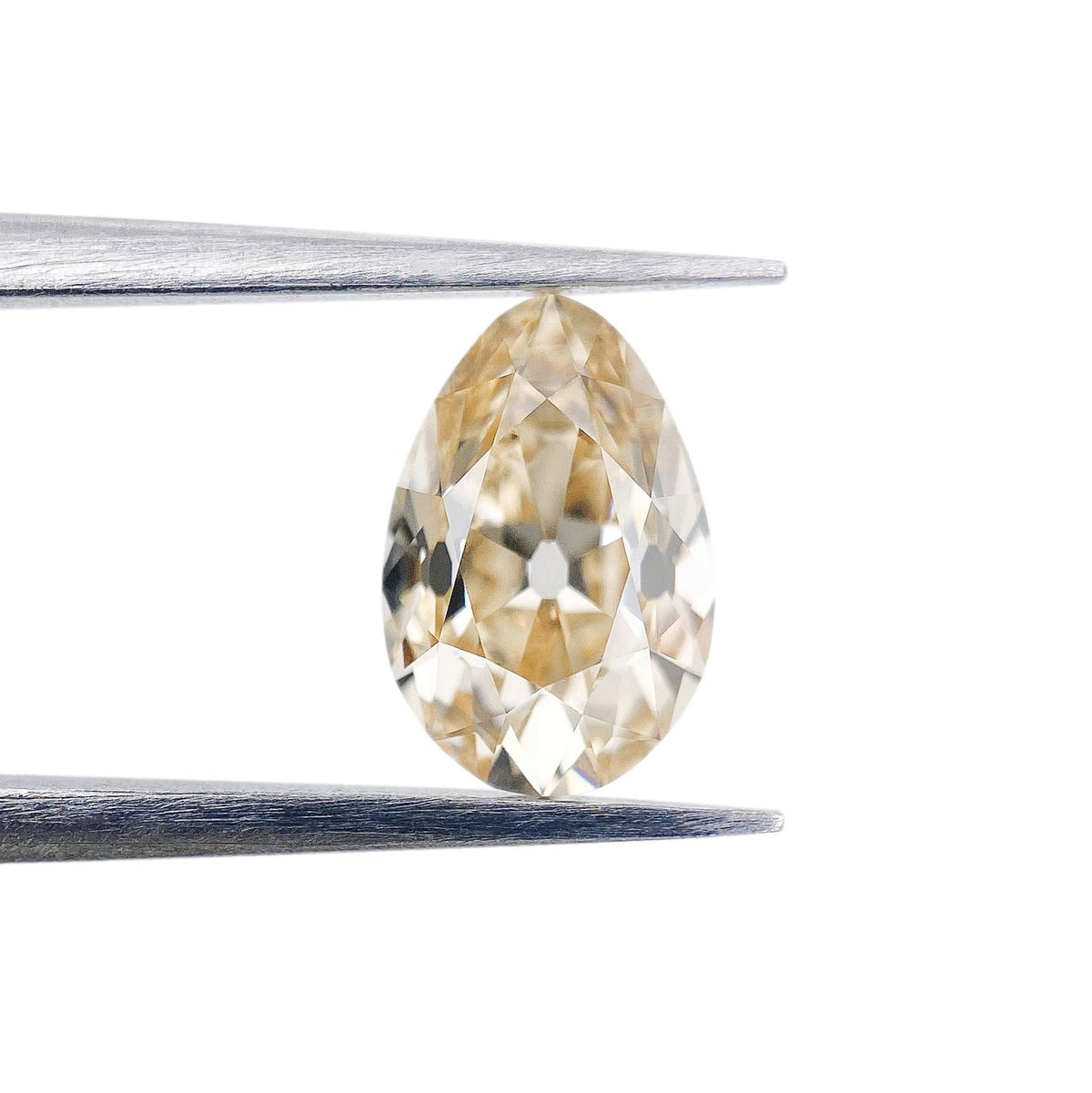 1.16ct | Champagne VS1 Pear Shape Old Mine Cut Diamond (GIA) - Modern Rustic Diamond