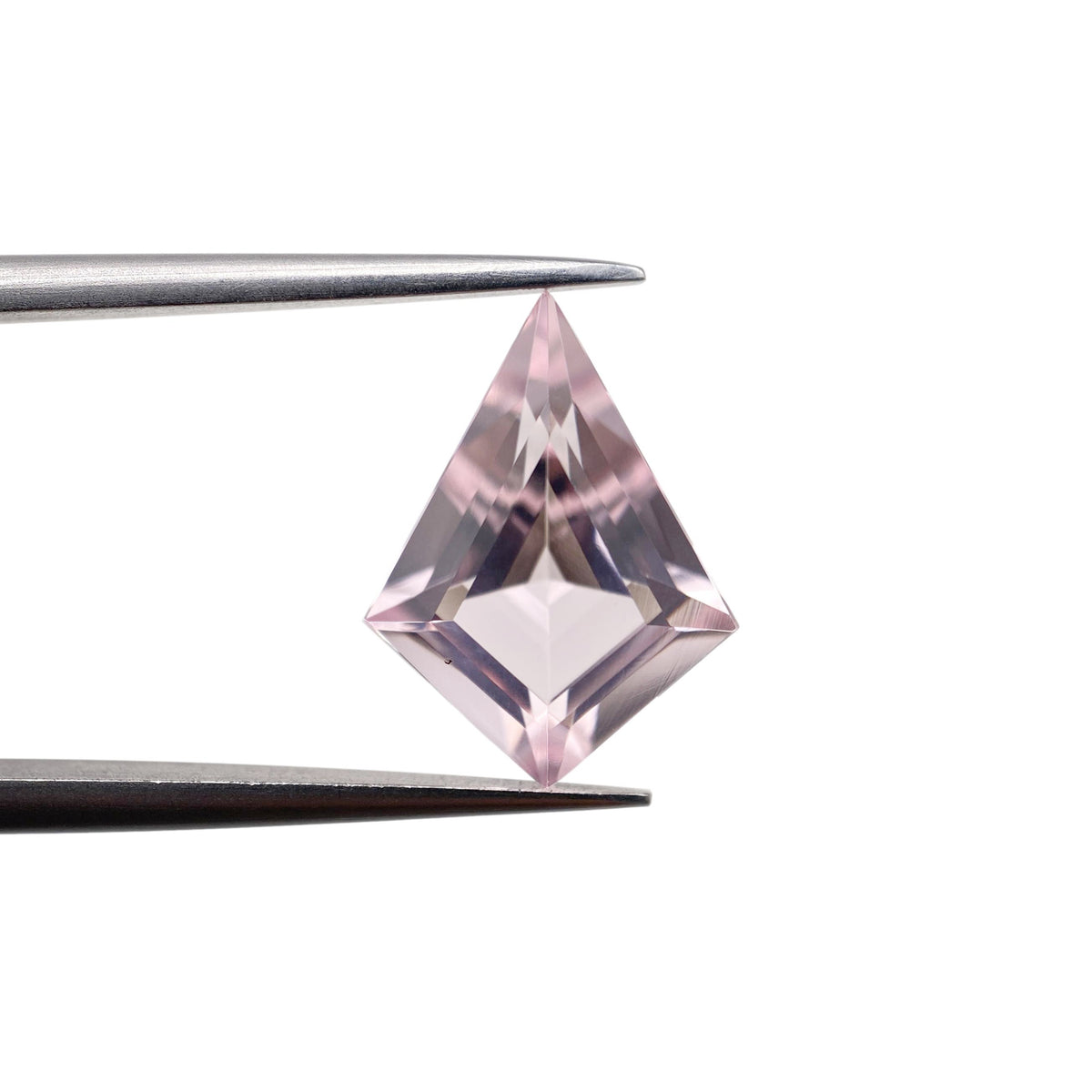 2.58ct |  Kite Shape Step Cut Morganite - Modern Rustic Diamond
