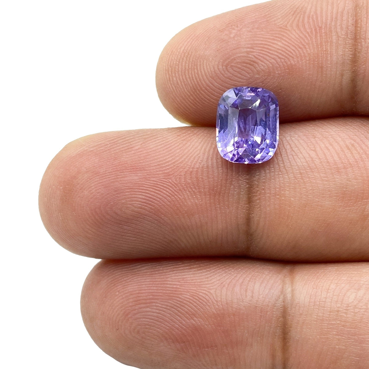 3.05ct | Brilliant Cut Cushion Shape Blue Sapphire-Modern Rustic Diamond