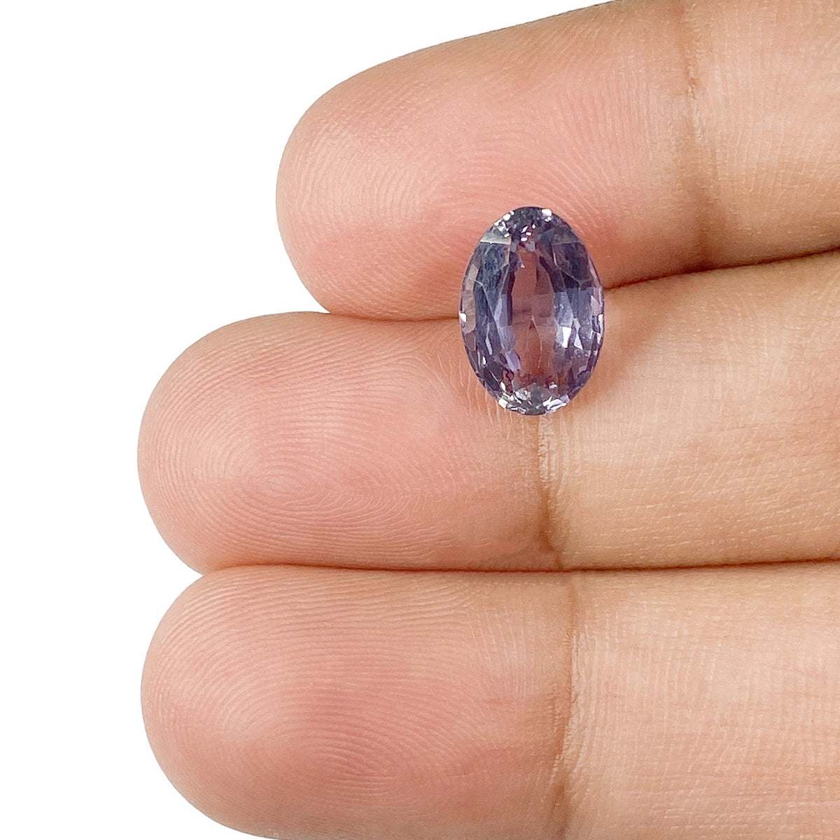 3.07ct | Brilliant Cut Oval Shape Violet Sapphire-Modern Rustic Diamond