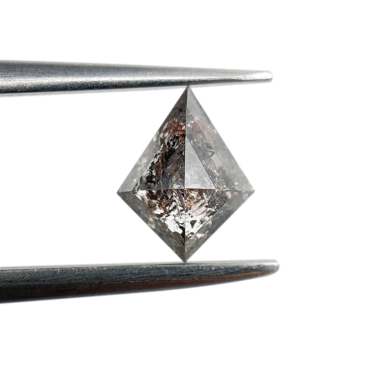 0.58ct | Salt &amp; Pepper Kite Shape Step Cut Diamond - Modern Rustic Diamond