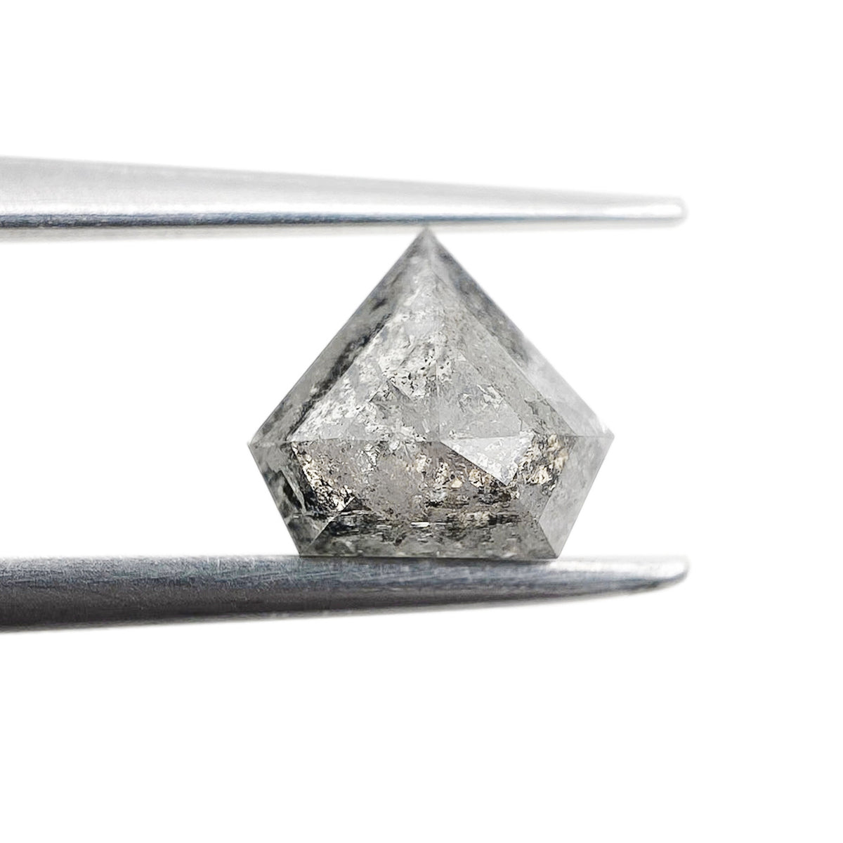1.03ct | Salt &amp; Pepper Shield Shape Step Cut Diamond - Modern Rustic Diamond