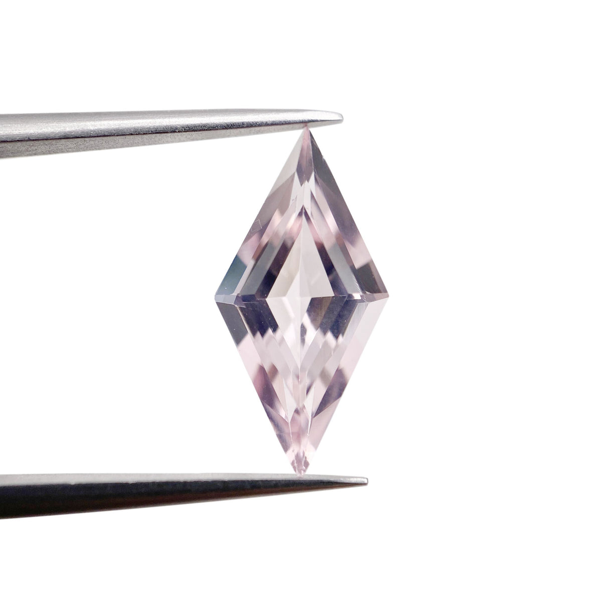 2.12ct |  Lozenge Shape Step Cut Morganite - Modern Rustic Diamond