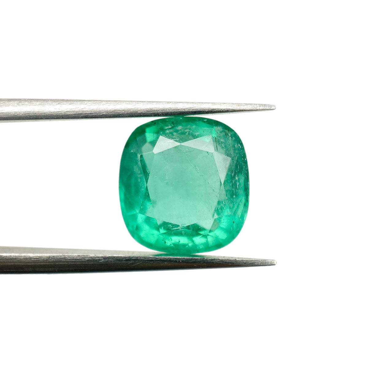 3.28ct | Brilliant Cut Cushion Shape Brazil Emerald - Modern Rustic Diamond