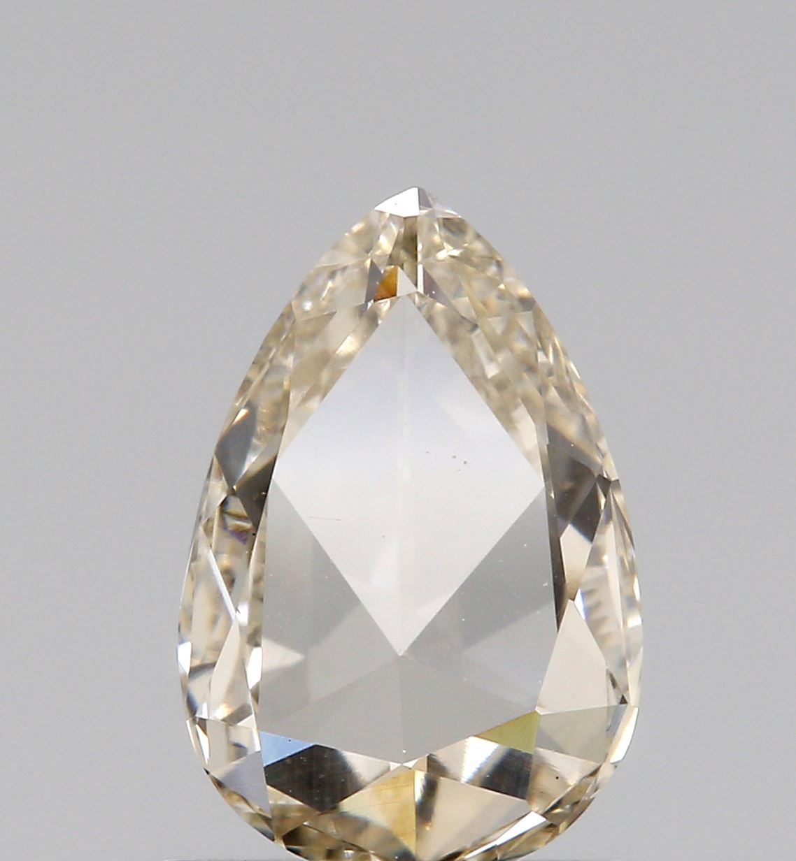 1.00ct | Champagne VVS Pear Shape Rose Cut Diamond - Modern Rustic Diamond
