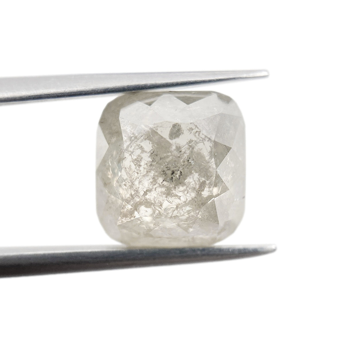 3.44ct | Rustic  Cushion Shape Rose Cut Diamond - Modern Rustic Diamond