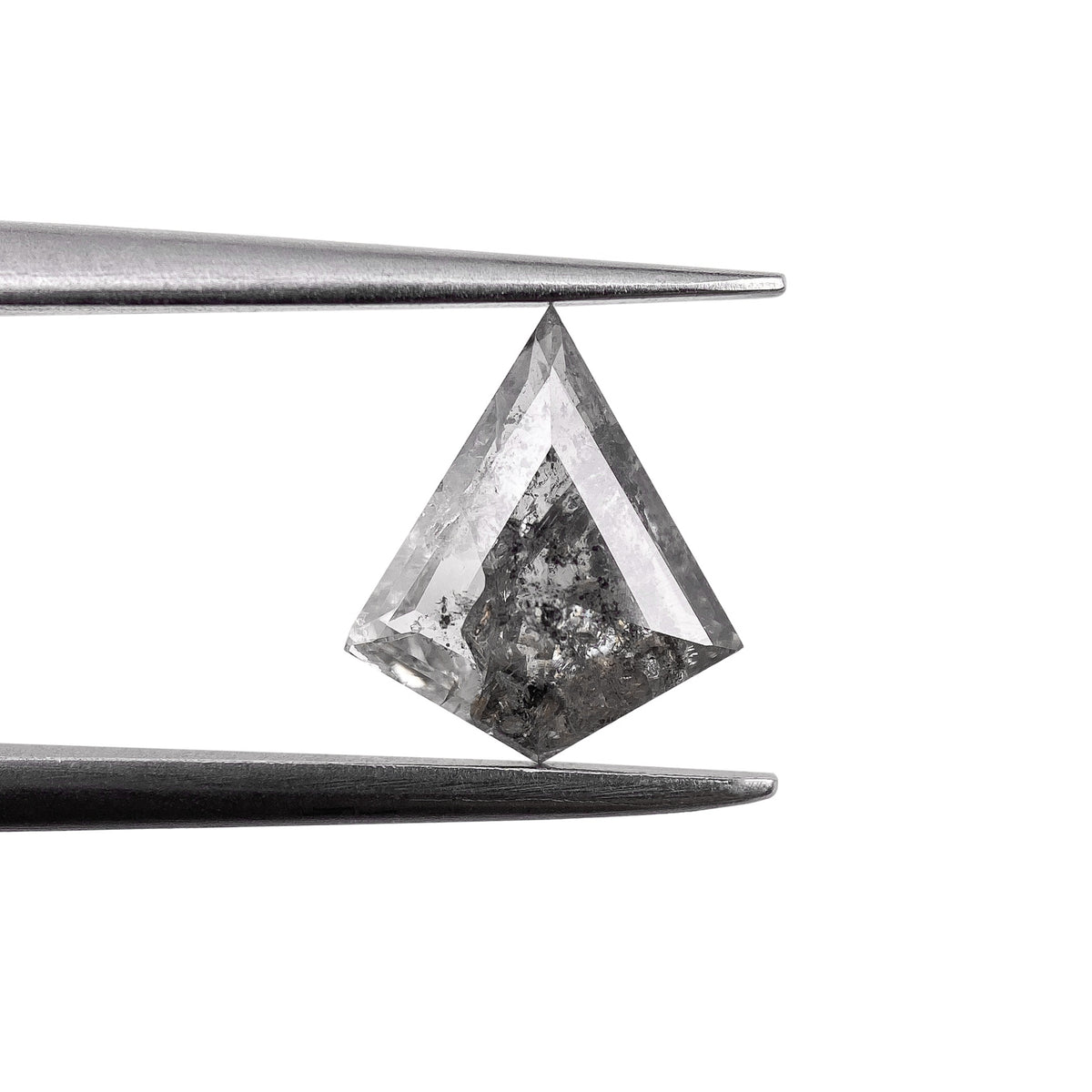 0.75ct | Salt &amp; Pepper Kite Shape Step Cut Diamond - Modern Rustic Diamond