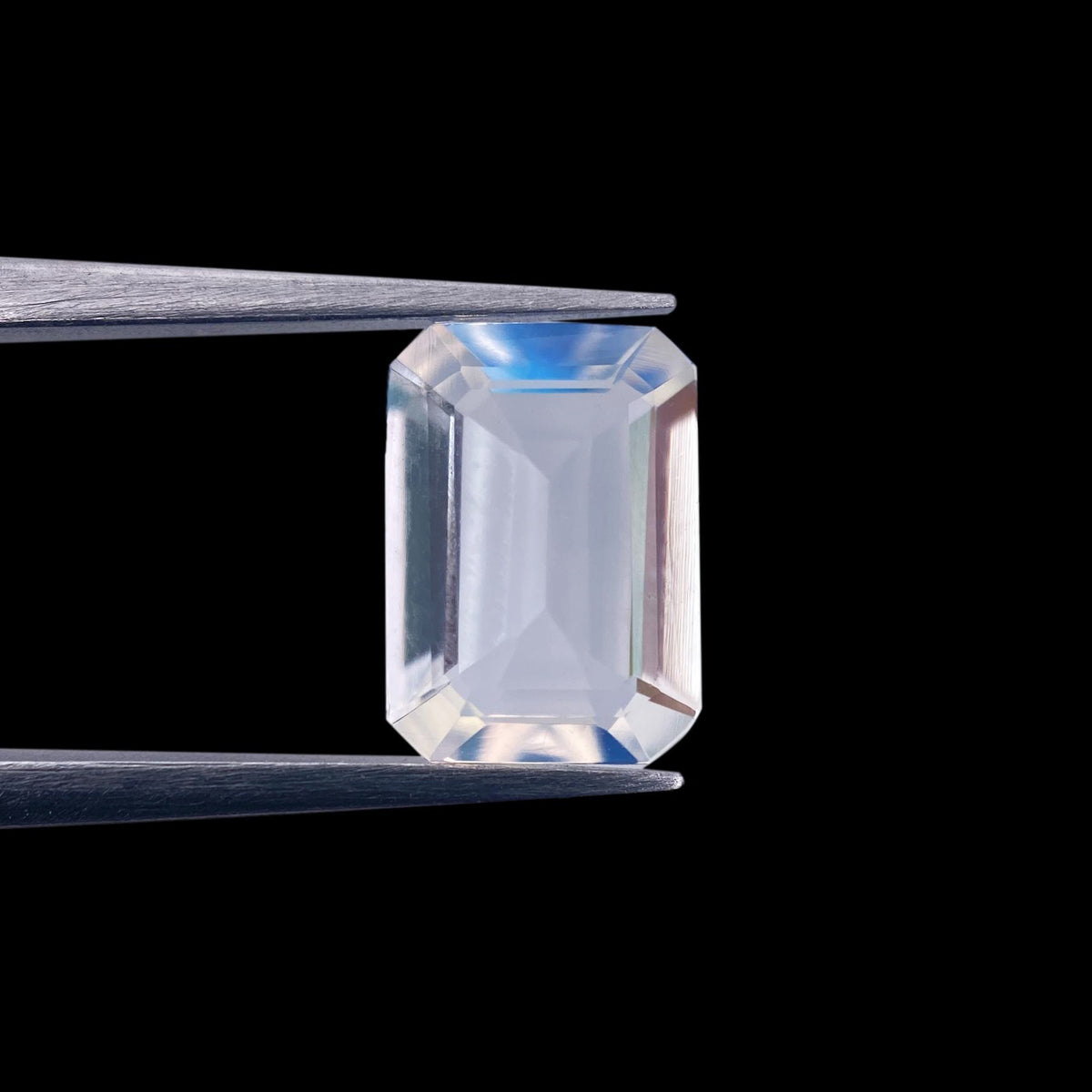 1.45ct |  Emerald Shape Step Cut Moonstone - Modern Rustic Diamond