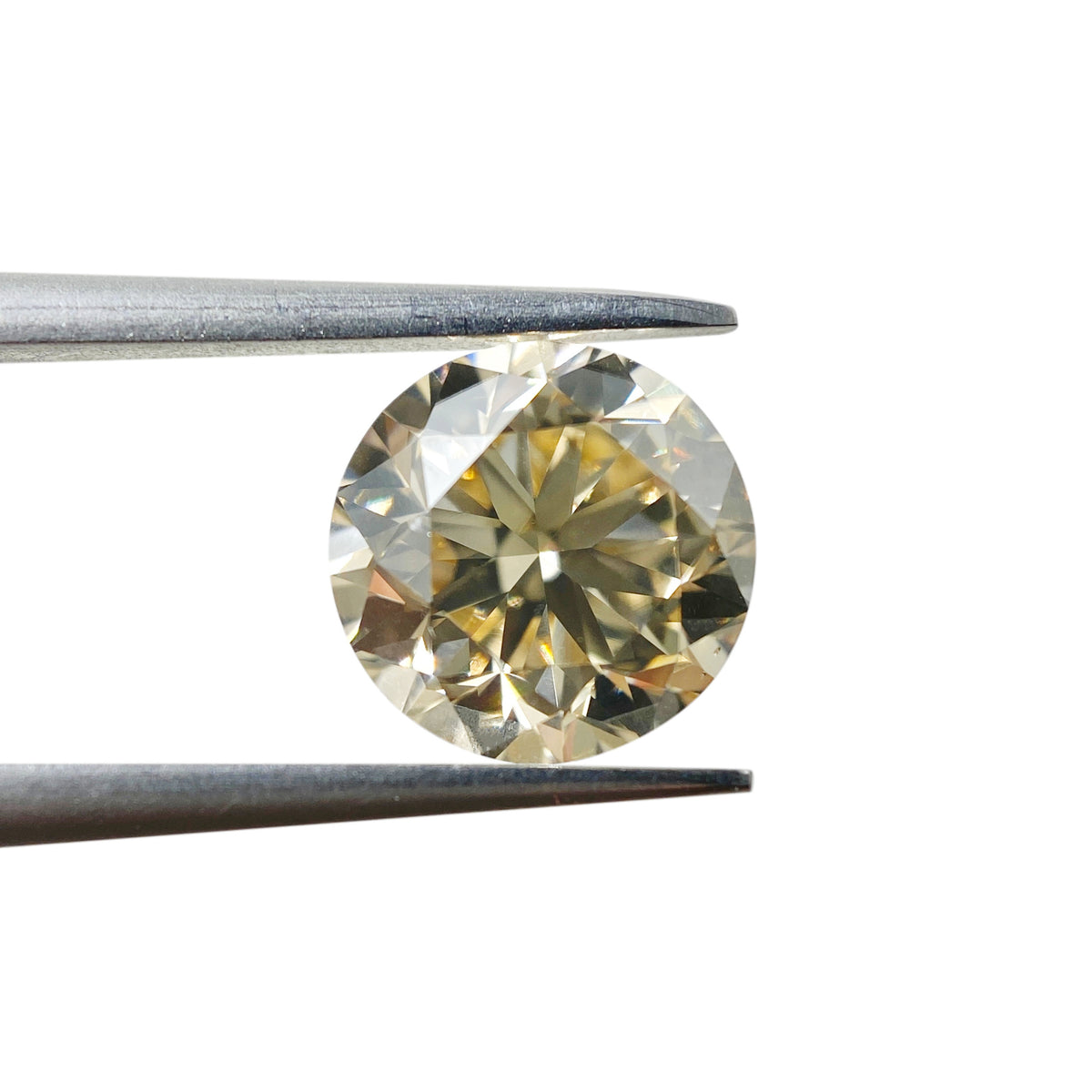 2.00ct | Light Brown VVS Round Shape Brilliant Cut Diamond - Modern Rustic Diamond