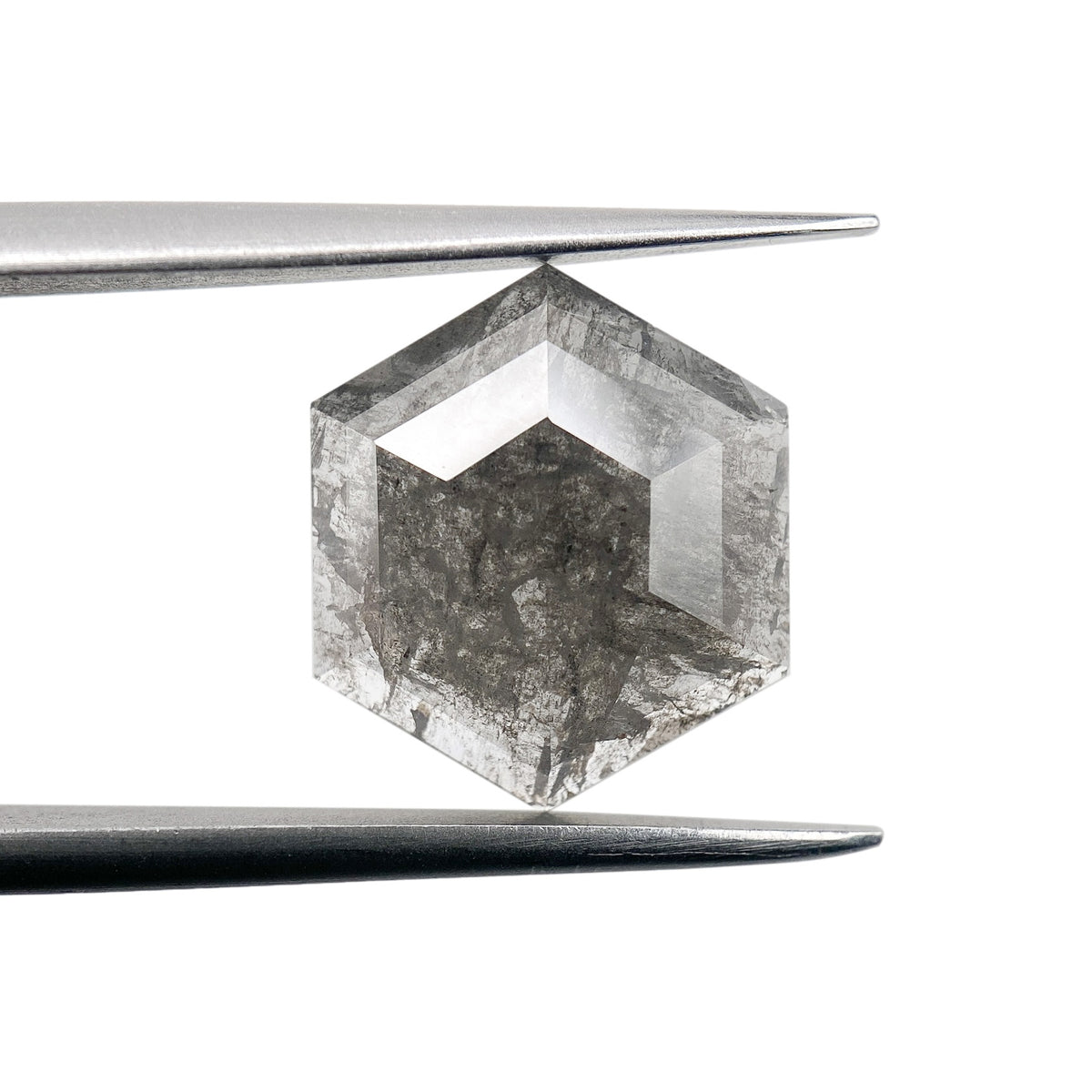 2.94ct | Rustic  Hexagon Shape Rose Cut Diamond - Modern Rustic Diamond