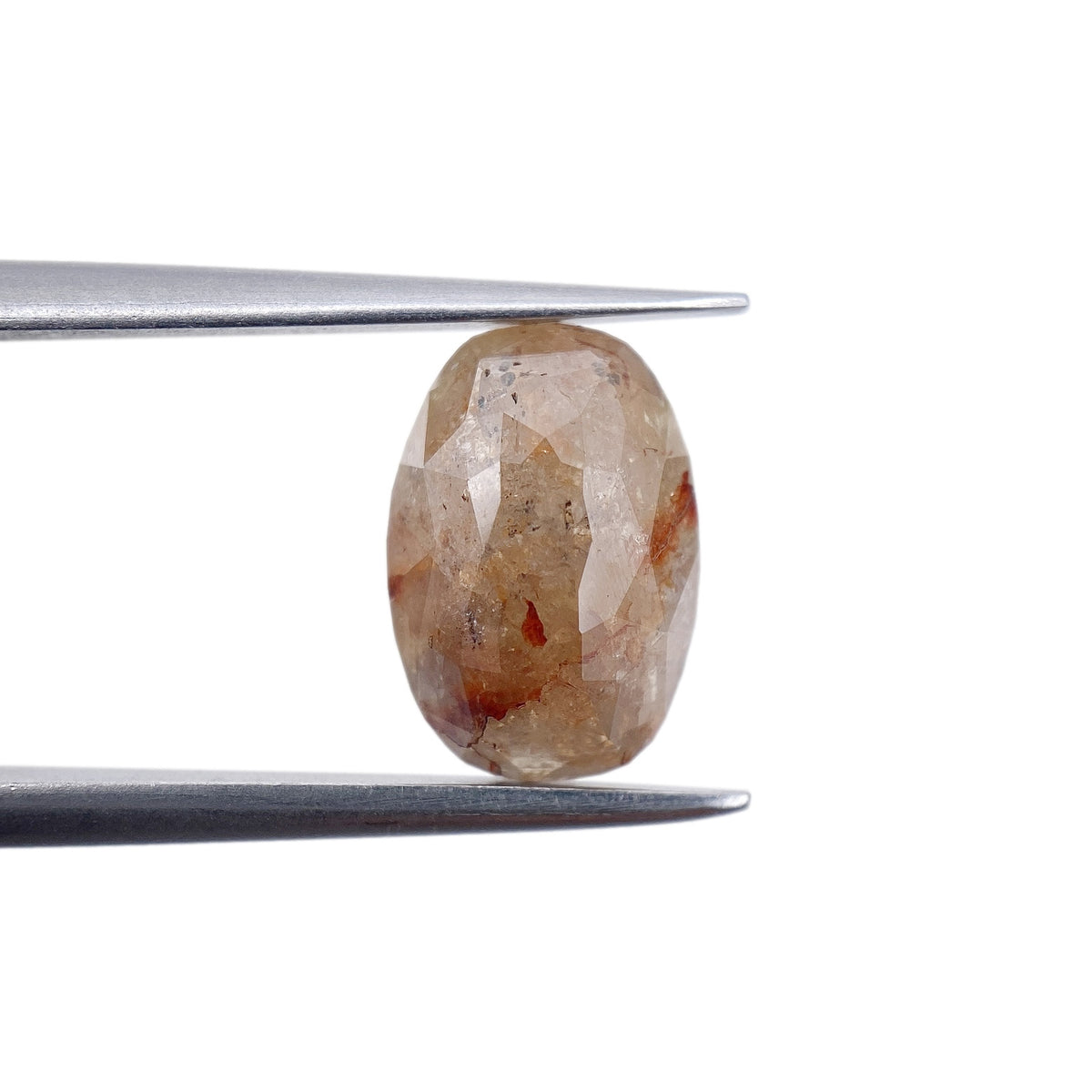 2.19ct | Salt &amp; Pepper Oval Shape Rose Cut Diamond - Modern Rustic Diamond