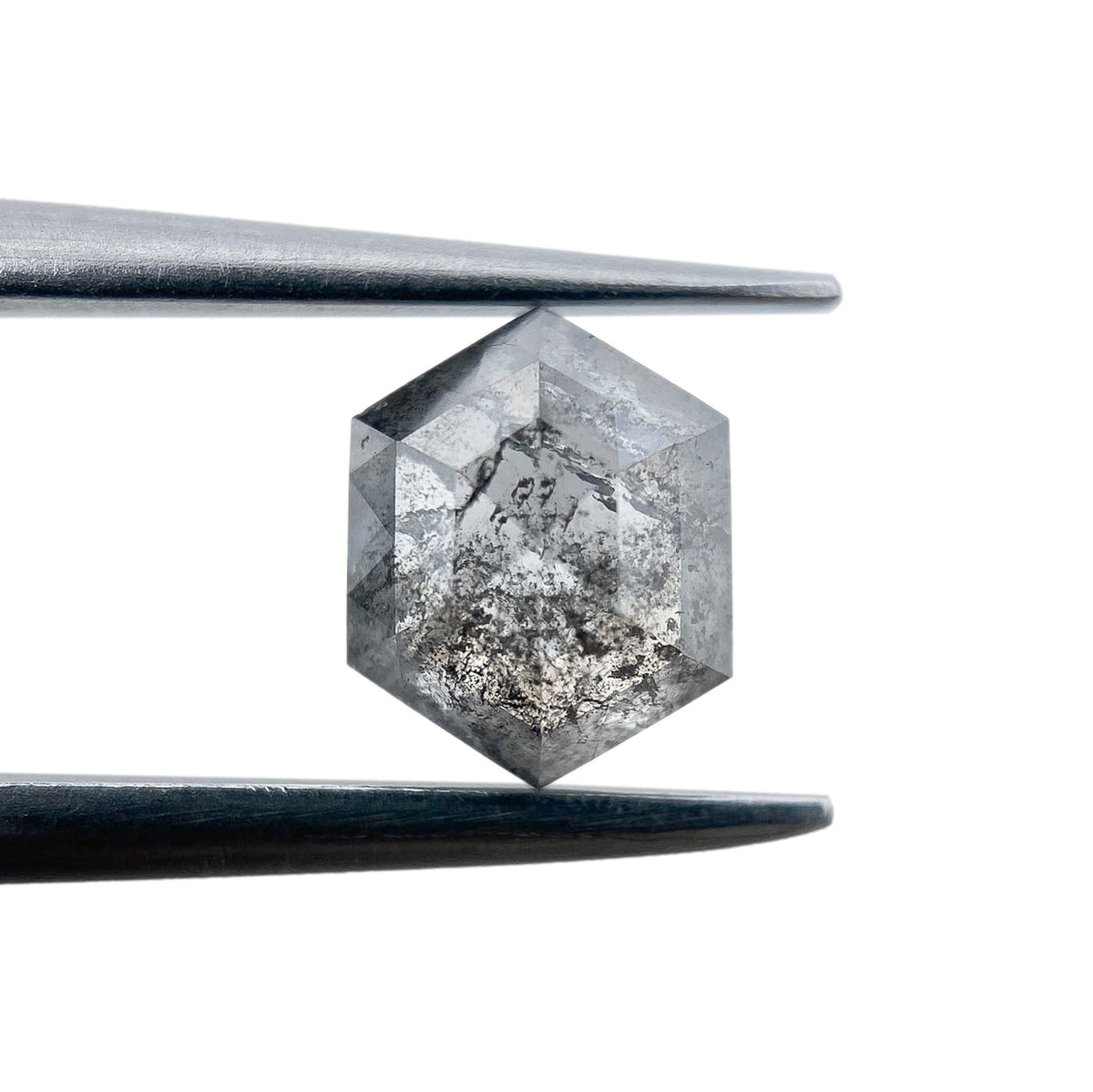 0.90ct | Rustic Hexagon Shape Rose Cut Diamond - Modern Rustic Diamond
