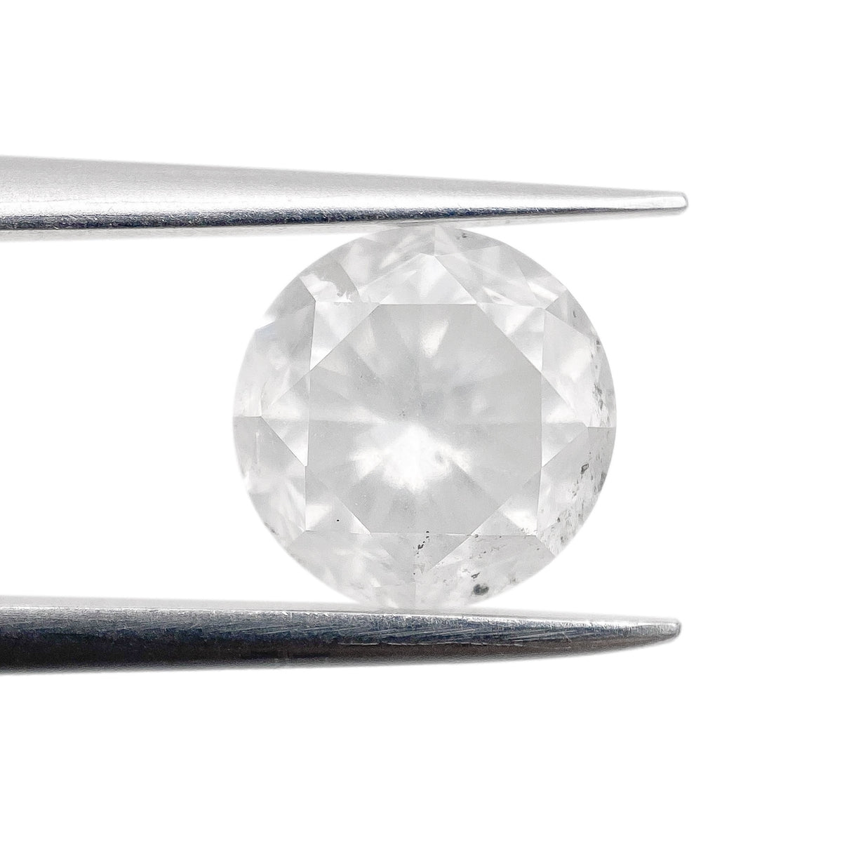2.18ct | Salt & Pepper Round Shape Brilliant Cut Diamond - Modern Rustic Diamond