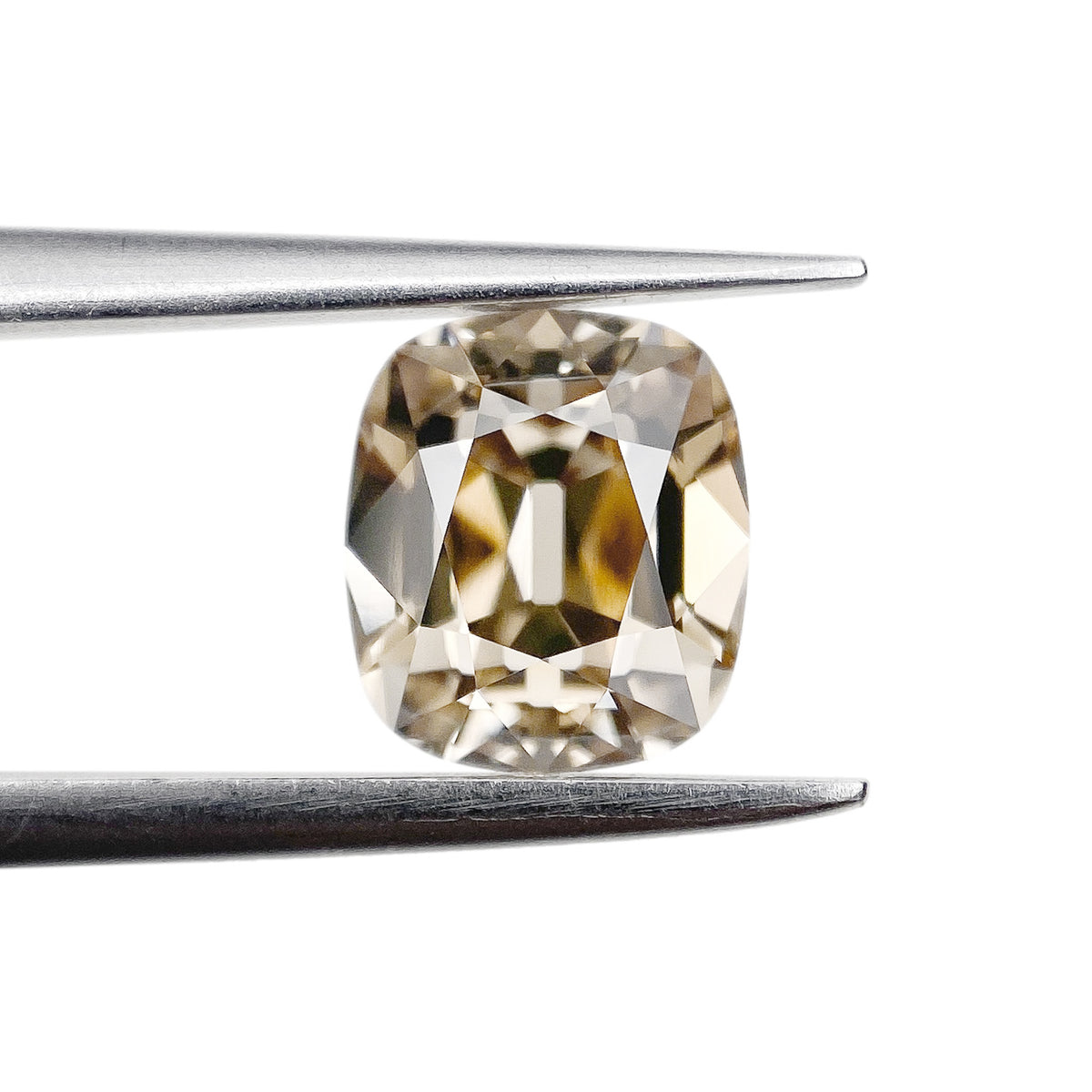 1.38ct | Fancy Light Yellowish Brown VVS2 Cushion Shape Old Mine Cut Diamond (GIA) - Modern Rustic Diamond