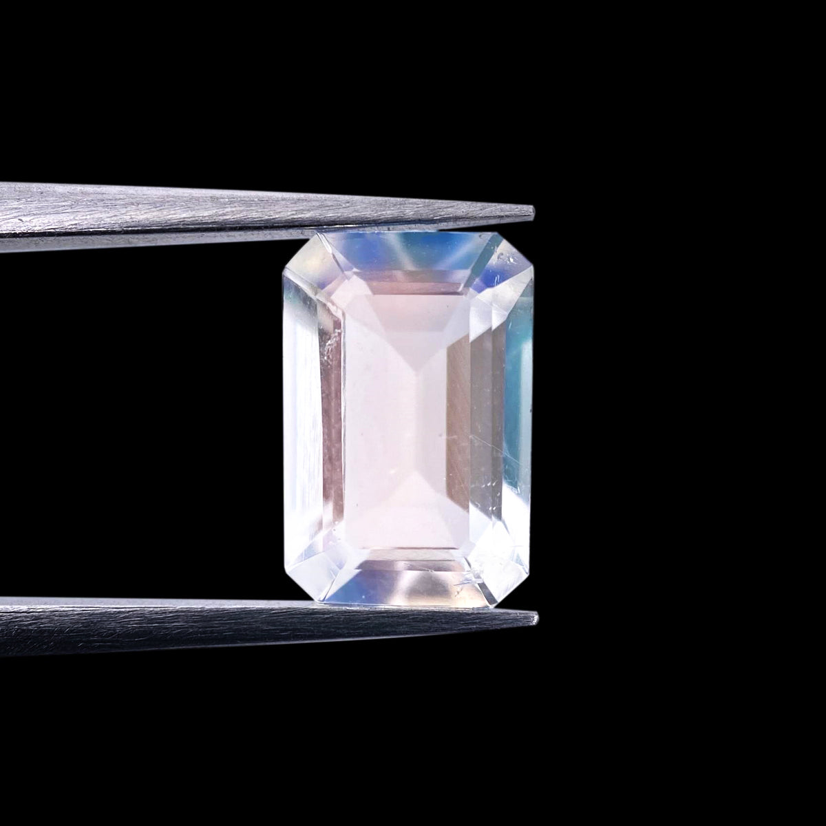 1.58ct |  Emerald Shape Step Cut Moonstone - Modern Rustic Diamond