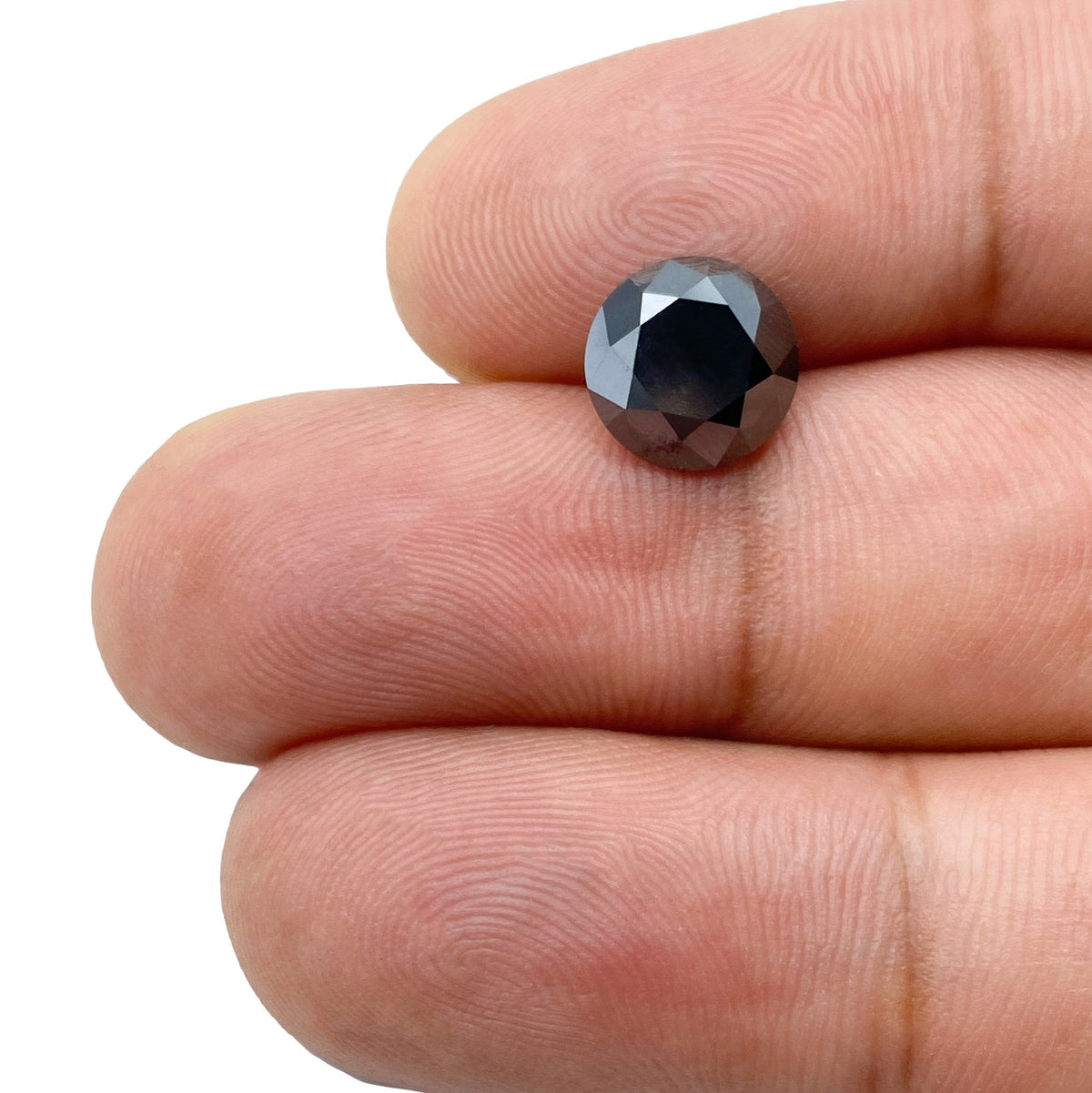 3.28ct | Black/ Round Shape Brilliant Cut Diamond-Modern Rustic Diamond