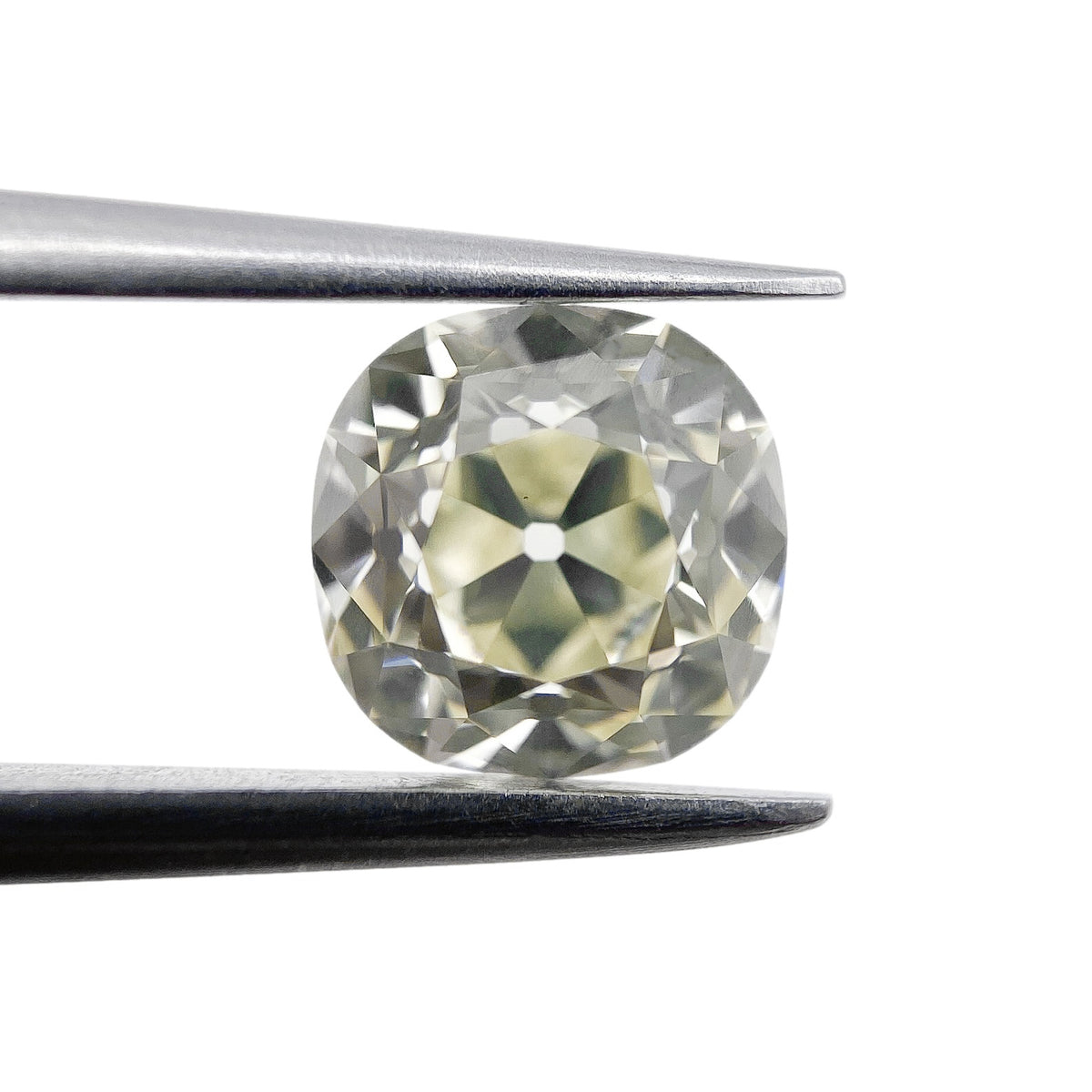 1.32ct | Light Color VVS Cushion Shape Old Mine Cut Diamond - Modern Rustic Diamond