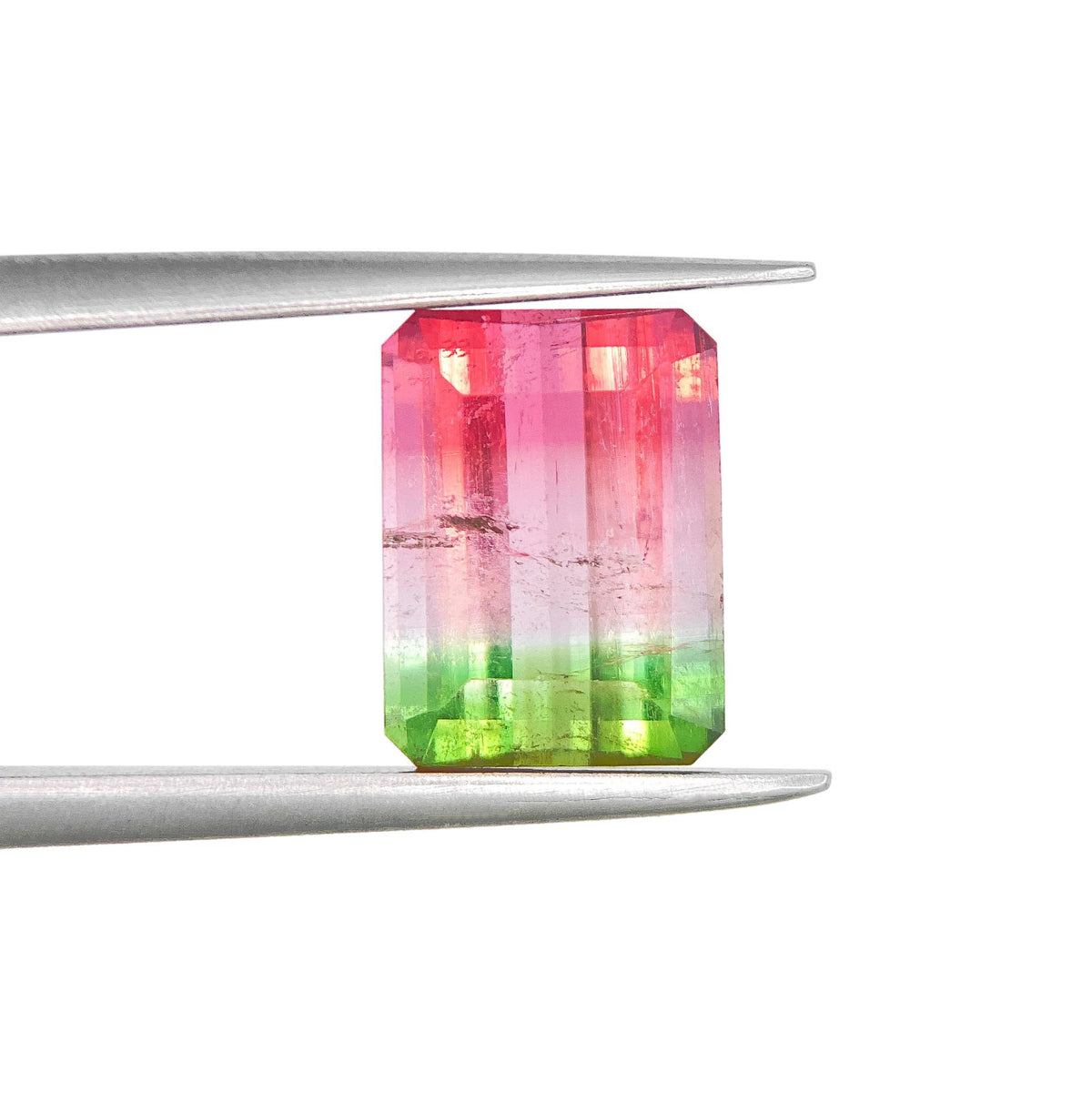3.29ct |  Emerald Shape Step Cut Tourmaline - Modern Rustic Diamond